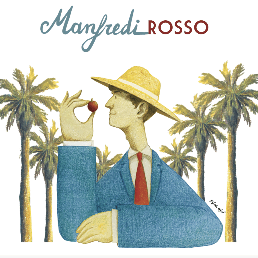 Manfredi Rosso
/ Nerello Mascalese,
Nero d’Avola, Corinto,
Nocera